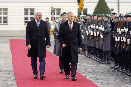 Begrüßung von König Philippe und Königin Mathilde von Belgien mit militärischen Ehren in Berlin