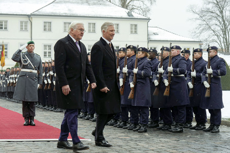 Begrüßung von König Philippe und Königin Mathilde von Belgien mit militärischen Ehren in Berlin