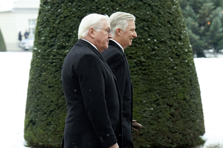 Begrüßung von König Philippe und Königin Mathilde von Belgien mit militärischen Ehren in Berlin