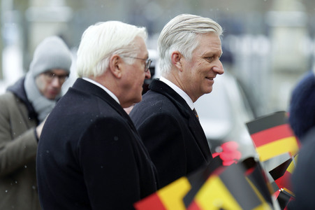 Begrüßung von König Philippe und Königin Mathilde von Belgien mit militärischen Ehren in Berlin