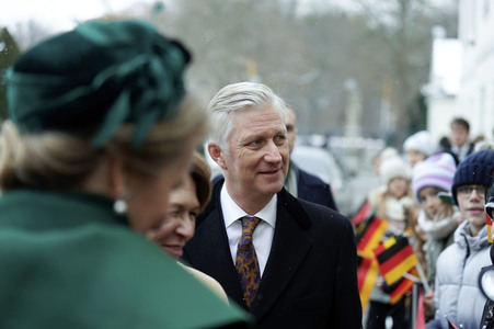 Begrüßung von König Philippe und Königin Mathilde von Belgien mit militärischen Ehren in Berlin