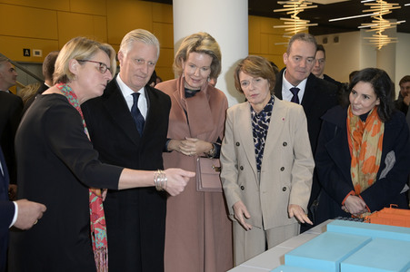 König Philippe und Königin Mathilde der Belgier beim Besuch von 50Hertz Transmission in Berlin