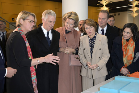 König Philippe und Königin Mathilde der Belgier beim Besuch von 50Hertz Transmission in Berlin