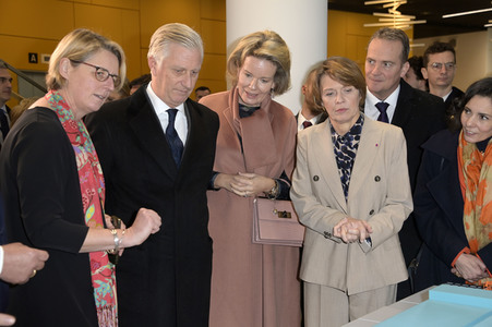 König Philippe und Königin Mathilde der Belgier beim Besuch von 50Hertz Transmission in Berlin