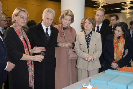 König Philippe und Königin Mathilde der Belgier beim Besuch von 50Hertz Transmission in Berlin