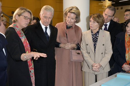 König Philippe und Königin Mathilde der Belgier beim Besuch von 50Hertz Transmission in Berlin