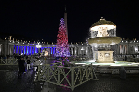 Weihnachten auf dem Petersplatz in Rom