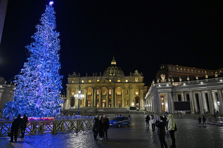 Weihnachten auf dem Petersplatz in Rom