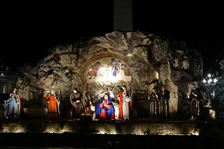 Weihnachten auf dem Petersplatz in Rom