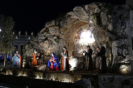 Weihnachten auf dem Petersplatz in Rom