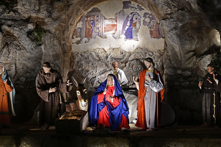 Weihnachten auf dem Petersplatz in Rom