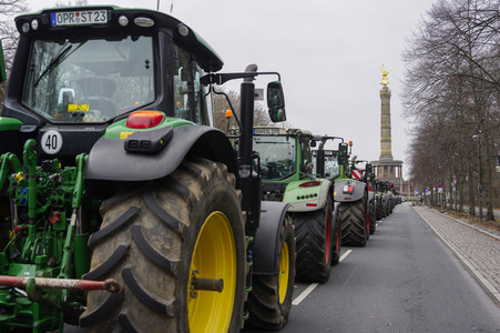 Bauerndemo für Agrardiesel in Berlin