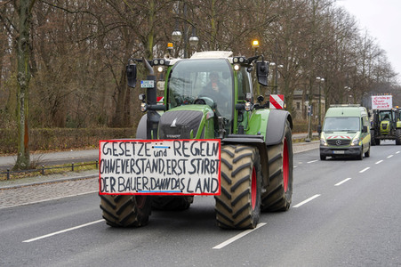 Bauerndemo für Agrardiesel in Berlin