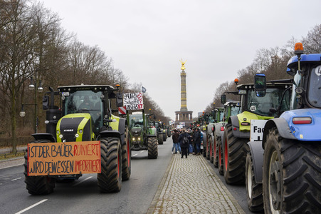 Bauerndemo für Agrardiesel in Berlin