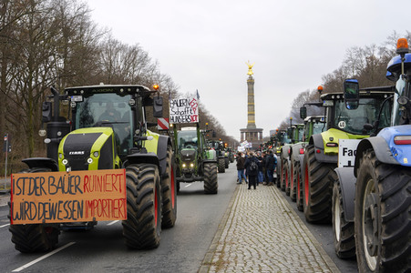 Bauerndemo für Agrardiesel in Berlin