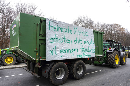 Bauerndemo für Agrardiesel in Berlin