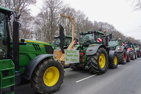 Bauerndemo für Agrardiesel in Berlin