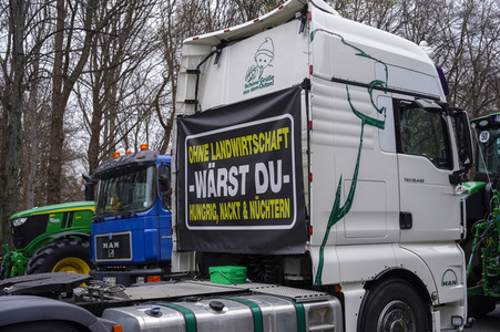 Bauerndemo für Agrardiesel in Berlin