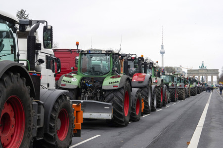 Bauerndemo für Agrardiesel in Berlin