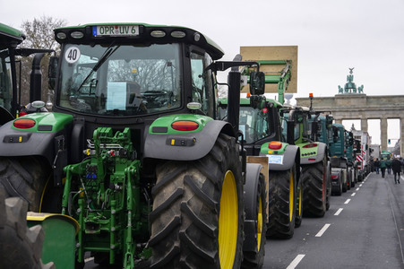 Bauerndemo für Agrardiesel in Berlin