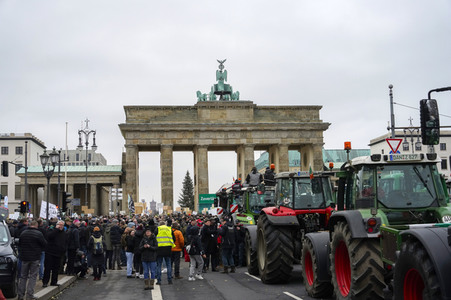 Bauerndemo für Agrardiesel in Berlin