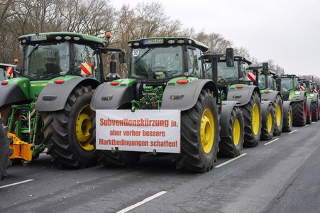Bauerndemo für Agrardiesel in Berlin