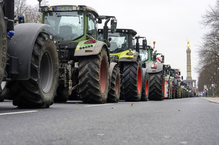 Bauerndemo für Agrardiesel in Berlin