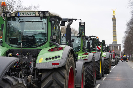Bauerndemo für Agrardiesel in Berlin