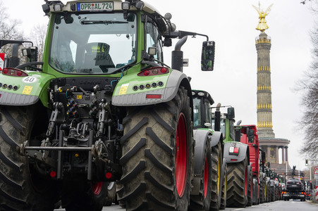 Bauerndemo für Agrardiesel in Berlin