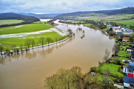 Weser-Hochwasser im Landkreis Hameln-Pyrmont