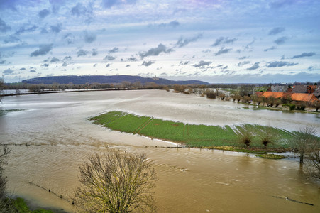 Leine-Hochwasser bei Burgstemmen