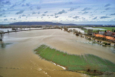 Leine-Hochwasser bei Burgstemmen