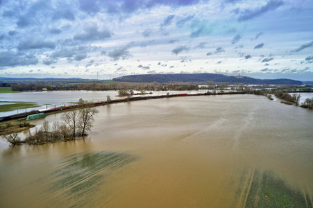 Leine-Hochwasser bei Burgstemmen
