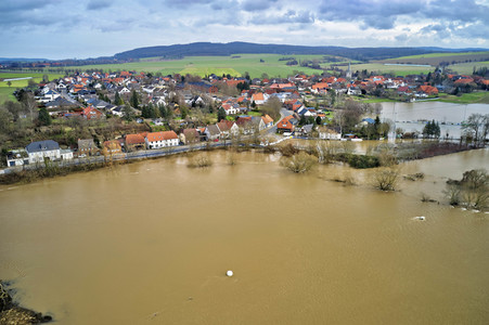 Leine-Hochwasser bei Burgstemmen