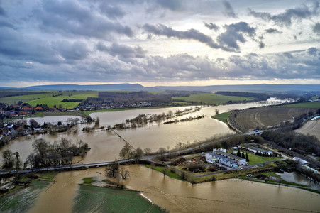 Leine-Hochwasser bei Burgstemmen