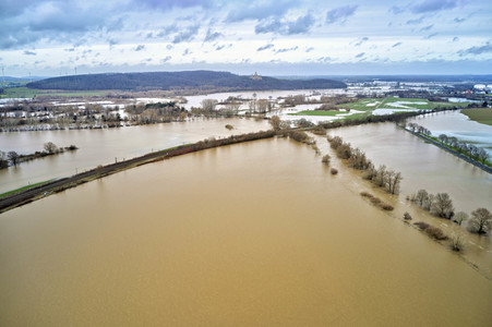 Leine-Hochwasser bei Burgstemmen