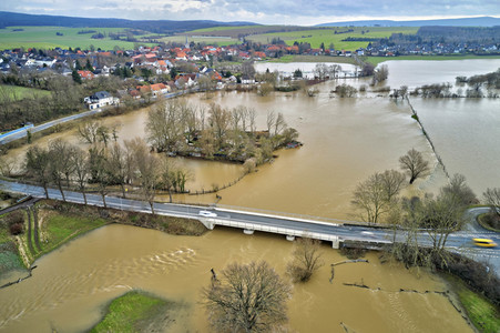 Leine-Hochwasser bei Burgstemmen