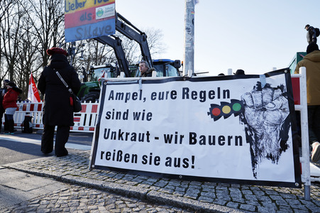 Bauerndemo gegen Agrarpolitik der Bundesregierung in Berlin