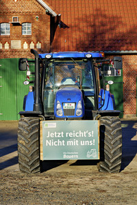 Bauerndemo gegen Agrarpolitik der Bundesregierung in der Region Hannover