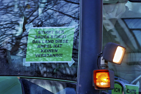 Bauerndemo gegen Agrarpolitik der Bundesregierung in der Region Hannover