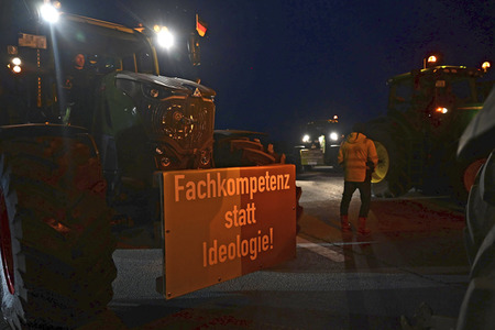 Bauerndemo gegen Agrarpolitik der Bundesregierung in Kodersdorf
