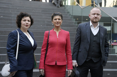 Bundespressekonferenz zur Gründung der Partei Bündnis Sahra Wagenknecht in Berlin