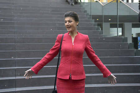 Bundespressekonferenz zur Gründung der Partei Bündnis Sahra Wagenknecht in Berlin