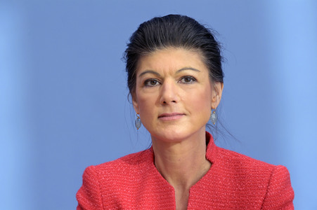 Bundespressekonferenz zur Gründung der Partei Bündnis Sahra Wagenknecht in Berlin