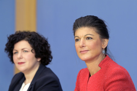 Bundespressekonferenz zur Gründung der Partei Bündnis Sahra Wagenknecht in Berlin
