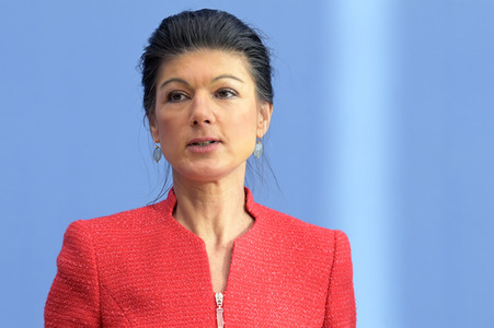 Bundespressekonferenz zur Gründung der Partei Bündnis Sahra Wagenknecht in Berlin
