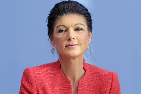 Bundespressekonferenz zur Gründung der Partei Bündnis Sahra Wagenknecht in Berlin