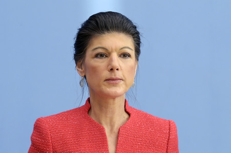 Bundespressekonferenz zur Gründung der Partei Bündnis Sahra Wagenknecht in Berlin