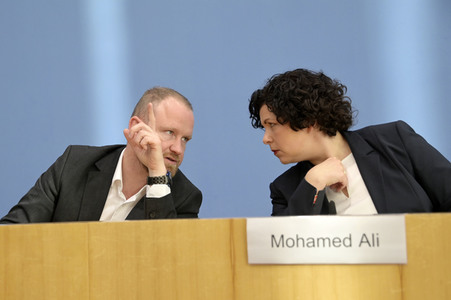 Bundespressekonferenz zur Gründung der Partei Bündnis Sahra Wagenknecht in Berlin