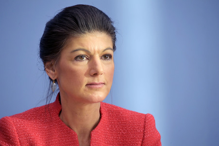 Bundespressekonferenz zur Gründung der Partei Bündnis Sahra Wagenknecht in Berlin